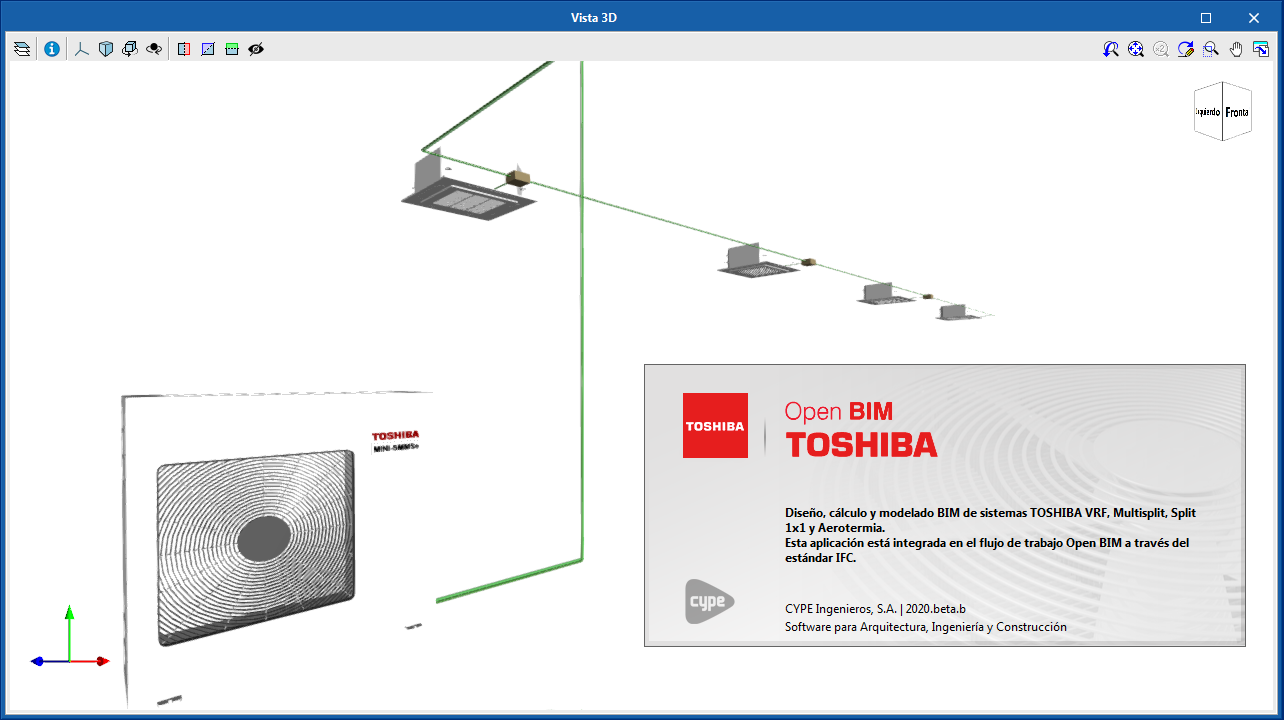 Open BIM TOSHIBA. Diseño y cálculo de sistemas de climatización de TOSHIBA